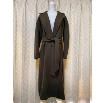 컨디션 최상 아테야카 램스울 롱 코트 체스터 코트