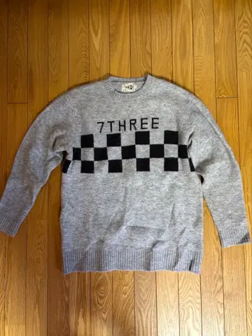 7 THREE 체커 패턴 스웨터