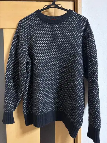 URBAN RESEARCH ROSSO 버즈아이 패턴 크루넥 니트