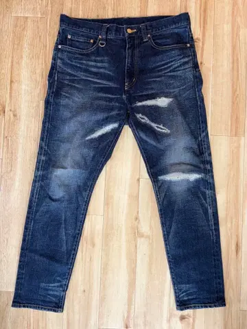 유니폼 익스페리먼트 데미지 데님 인디고