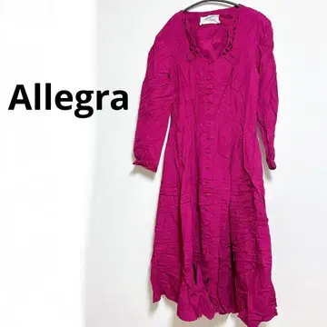 Allegra 핑크 롱 원피스 여성용 블라우스