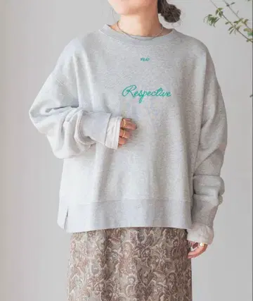 studio CLIP 자수 맨투맨 헤더 그레이 새상품