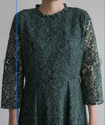 새상품급 카엔 전체 레이스 원피스 그린