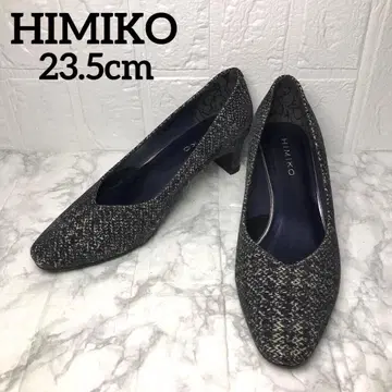 새상품급 HIMIKO 히미코 트위드 스퀘어토 펌프스 그레이 23.5
