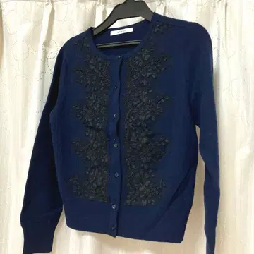ANAYI 네이비 레이스 가디건 니트 사이즈 36