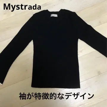 Mystrada 블랙 긴팔 니트
