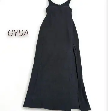 GYDA 제이다 백 오픈 사이드 슬릿 립 롱 타이트 원피스