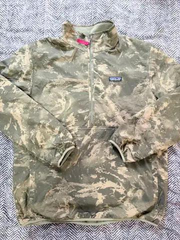Patagonia 파타고니아 카모플라쥬 그린 하프 지퍼 자켓