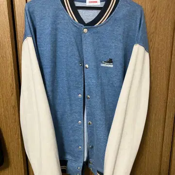 CONVERSE 가디건 블루/화이트 L 사이즈