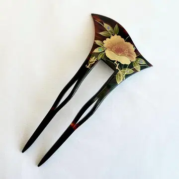 신산 비녀 헤어콤 비녀 바치형 비녀 마키에풍