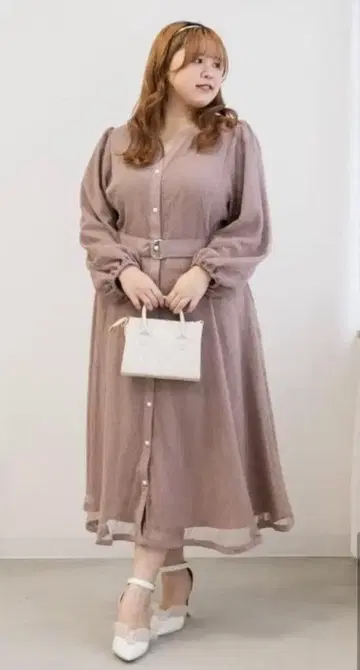 CLETTE 펄 버튼 레이스 원피스