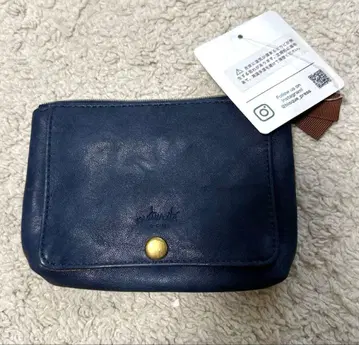[ 미사용 새상품 ] 네이비 가죽 파우치