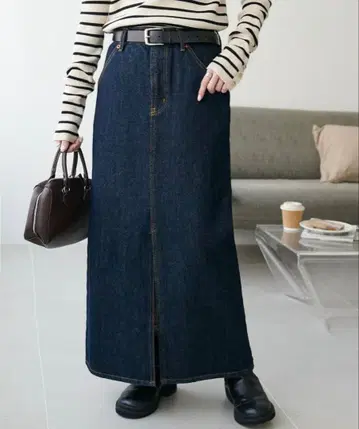 Discoat [개량판] 올 시즌 US 코튼 데님 내로우 스커트