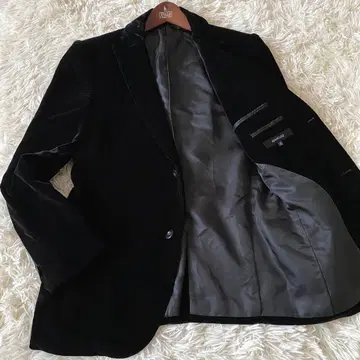 [ 컨디션 최상 ] ABA HOUSE 벨로아 테일러드 자켓 2B 블랙 M