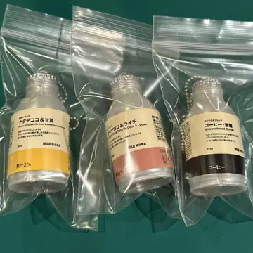 무인양품 MUJI 가챠 캡슐 토이 미니어처 드링크 마스코트 3종 세트