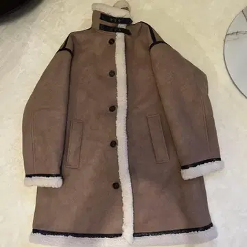 설날 연휴 3일까지 1000엔 할인 세일 ZARA 페이크 무스탕 코트 S