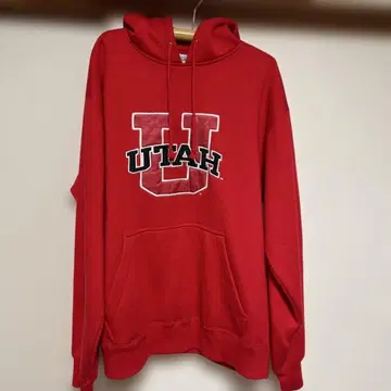 Champion UTAH 로고 후드티 레드