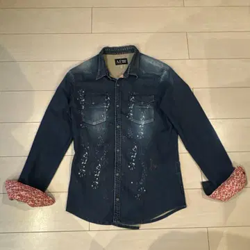 Armani Jeans 다크 블루 데님 셔츠 M