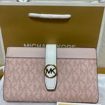 MICHAEL KORS 핑크 이단 접이식 지갑