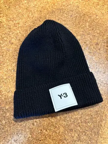 Y-3 블랙 니트 모자 프리 사이즈