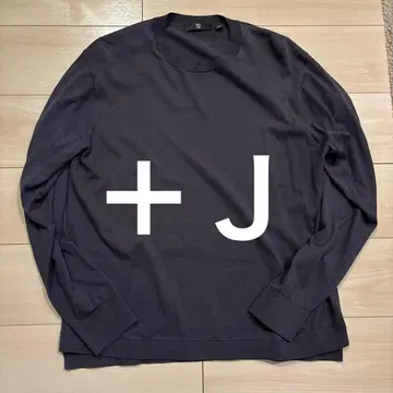 +J 유니클로 크루넥 스웨터 M 그레이 UNIQLO 플러스J 실크