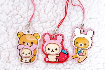 리락쿠마 코리락쿠마 아크릴 스트랩 3개