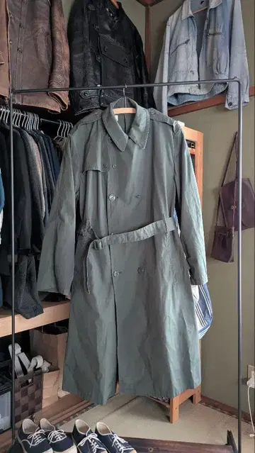 60~70s USARMY 레인코트 그린 카키 빈티지 코트 아우터