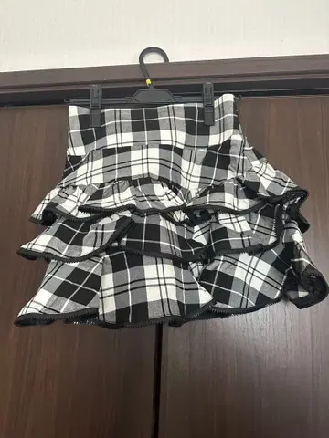 [ MA*RS ] ZIP 프릴 치마바지 - BLK/화이트 size-F