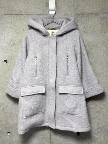 카온 후드 부착 샤기 코트 Kaon 울 자켓 34 애로우즈