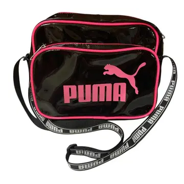 새상품급 PUMA 푸마 에나멜백 숄더백 블랙 핑크 Y2K