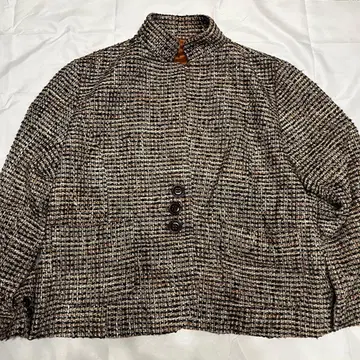 00s vintage 브라운 계열 트위드 자켓