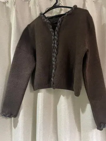 ZARA 브라운 뜨개질 스웨터 M