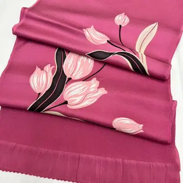 순수 실크 오비 장식 천 튤립