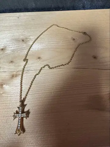 빈티지 골드 cz 크로스 십자가 목걸이