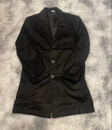 미사용 새상품 블랙 체스터 코트 80