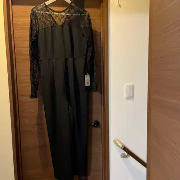 LEPSIM 블랙 레이스 드레스 M