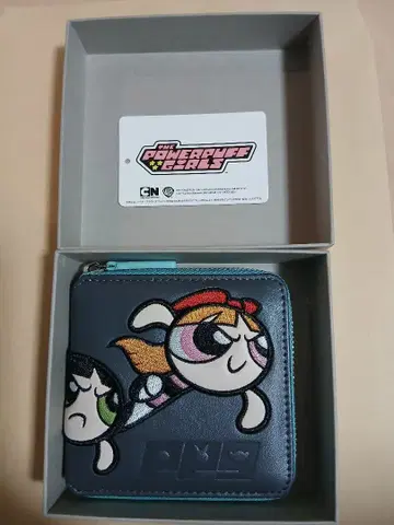 상자 포함 파워퍼프걸 접이식 지갑