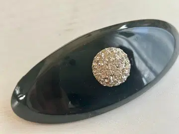 미사용 프랑스제 블랙 x 큐빅 멋진 머리 장식 머리핀