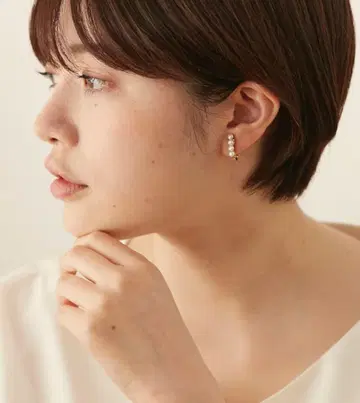 ouca 우사 펄 골드 클립식 귀찌 iena