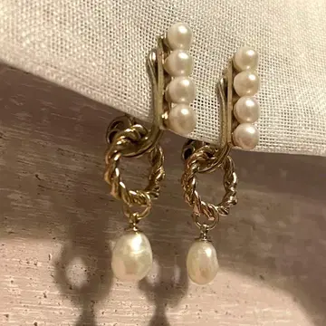 ouca 우사 펄 골드 클립식 귀찌 iena