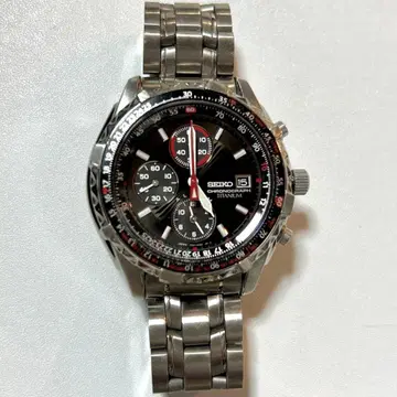 SEIKO 쿼츠 크로노그래프 손목시계 7T62-0BY0
