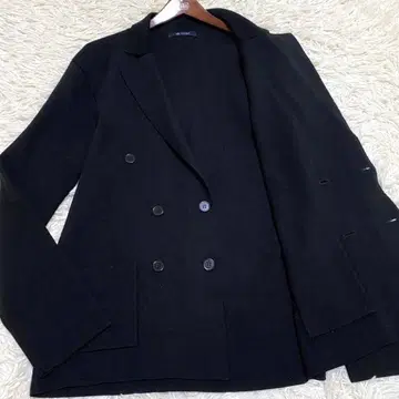 [ 미사용급 XL ] 나노 유니버스 니트 테일러드 자켓 스트레치 블랙