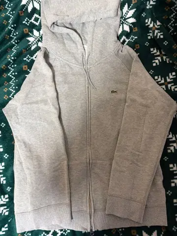 라코스테 지퍼 후드티 구제 의류 짧은 기장