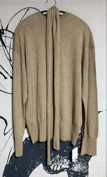 ETRE TOKYO 슬림 니트 스톨 하이 게이지 니트 풀오버 새상품