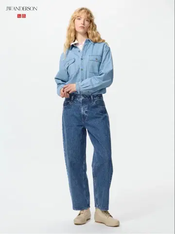 UNIQLO 배기진 기장 짧음