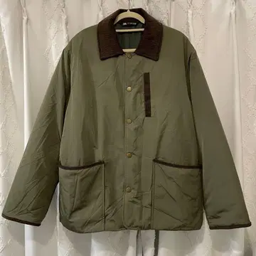 ZARA 충전솜 밀리터리 자켓 올리브 그린