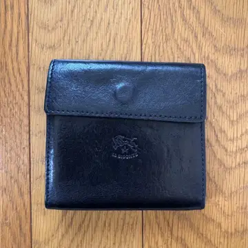 일비종떼 블랙 가죽 접이식 지갑