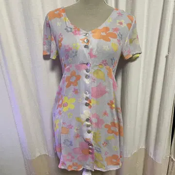 UNIF 꽃무늬 반팔 원피스 S 사이즈