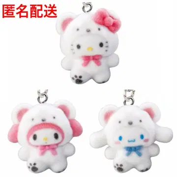 가챠 산리오 포근포근 스노우 메지루시 액세서리 키티 마이멜로디