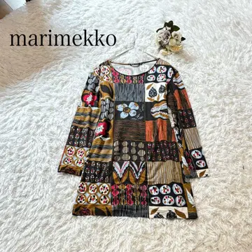 marimekko 마리메꼬 긴팔 원피스 패치워크풍 루즈핏